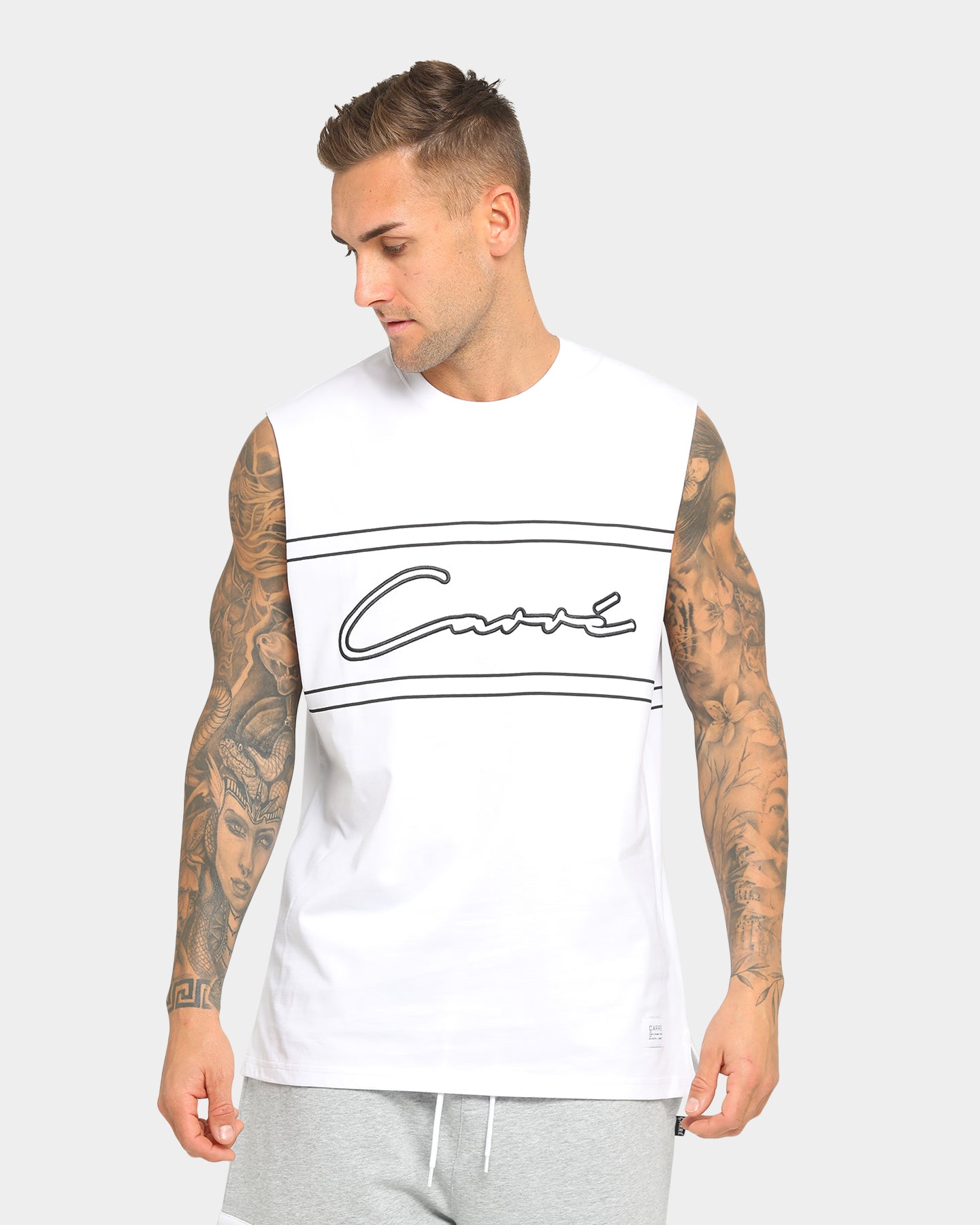 Carré Scripted Outline Muscle White