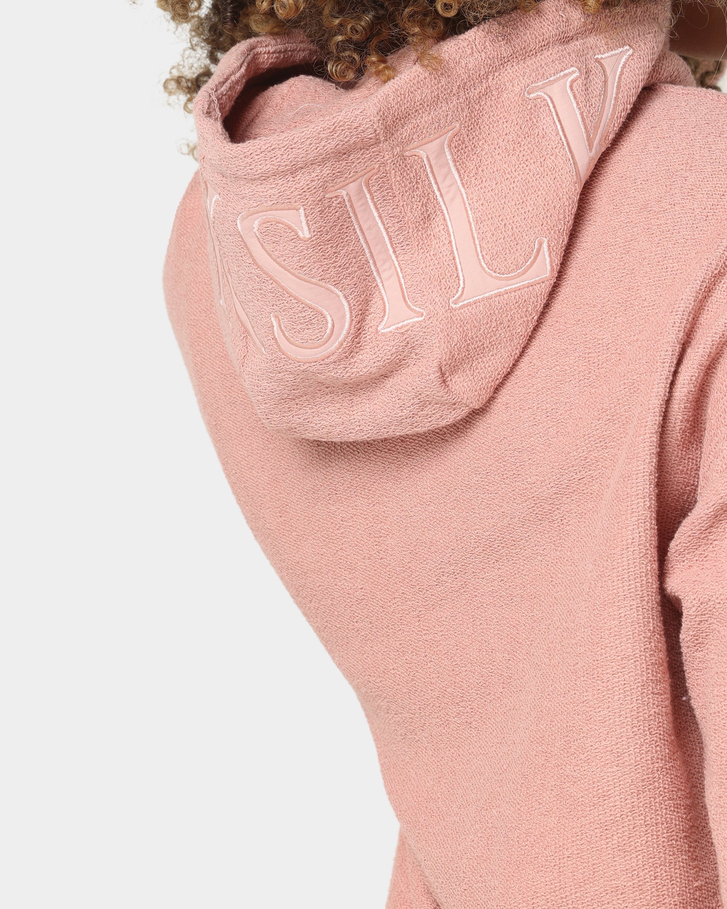 Sik Silk Women's Reverse Fleece Hoodie Dress Pink