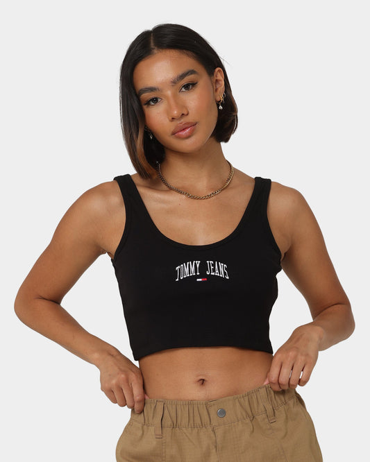 Tommy Jeans Women's TJW Collegiate Rib Tank Top Black