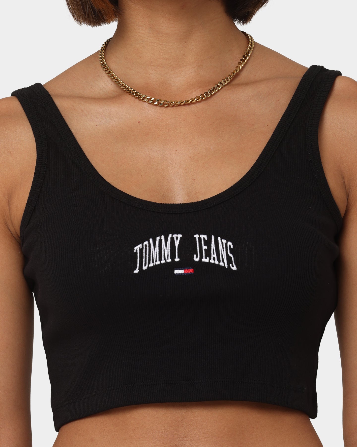 Tommy Jeans Women's TJW Collegiate Rib Tank Top Black