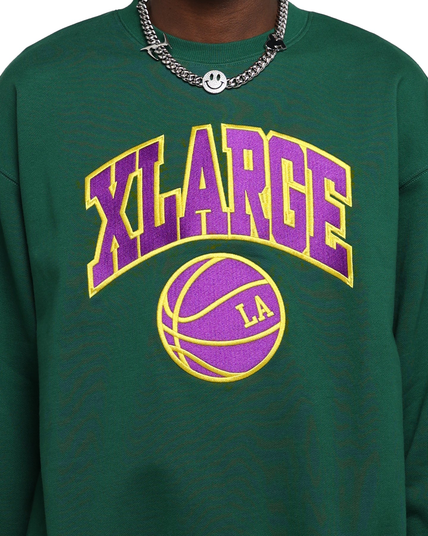 X-Large College Logo Crewneck Green