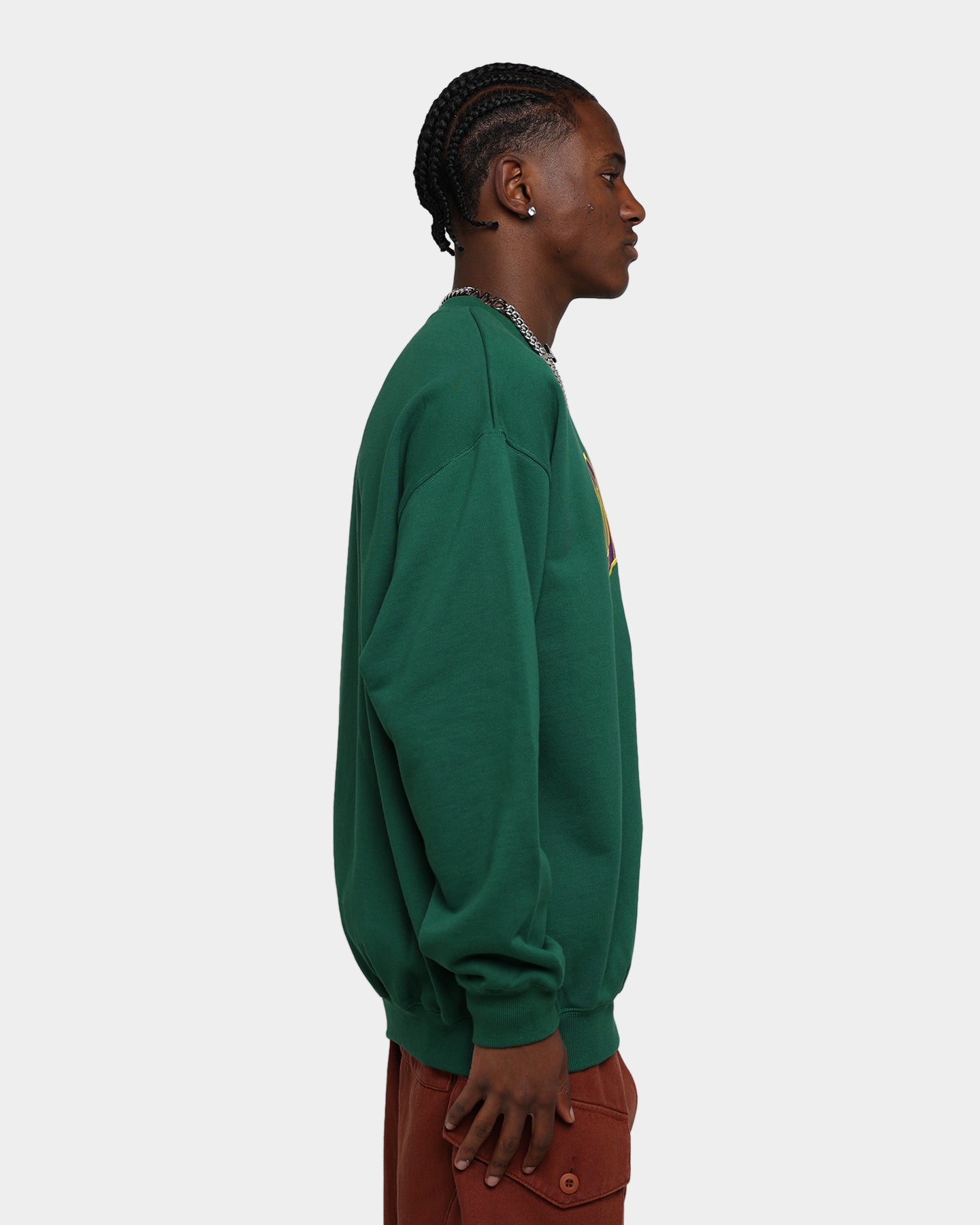 X-Large College Logo Crewneck Green