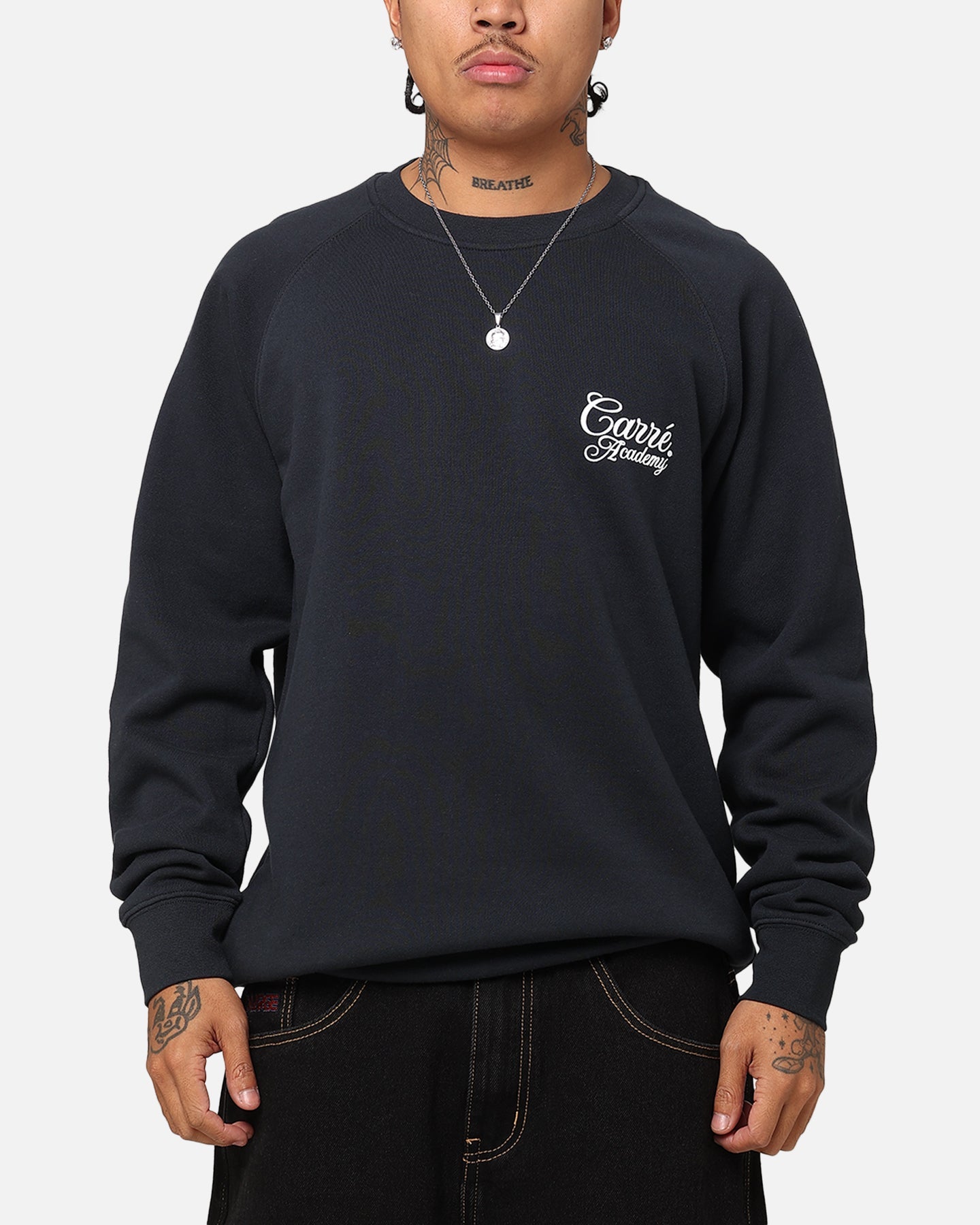 Carre Serif Crewneck Navy