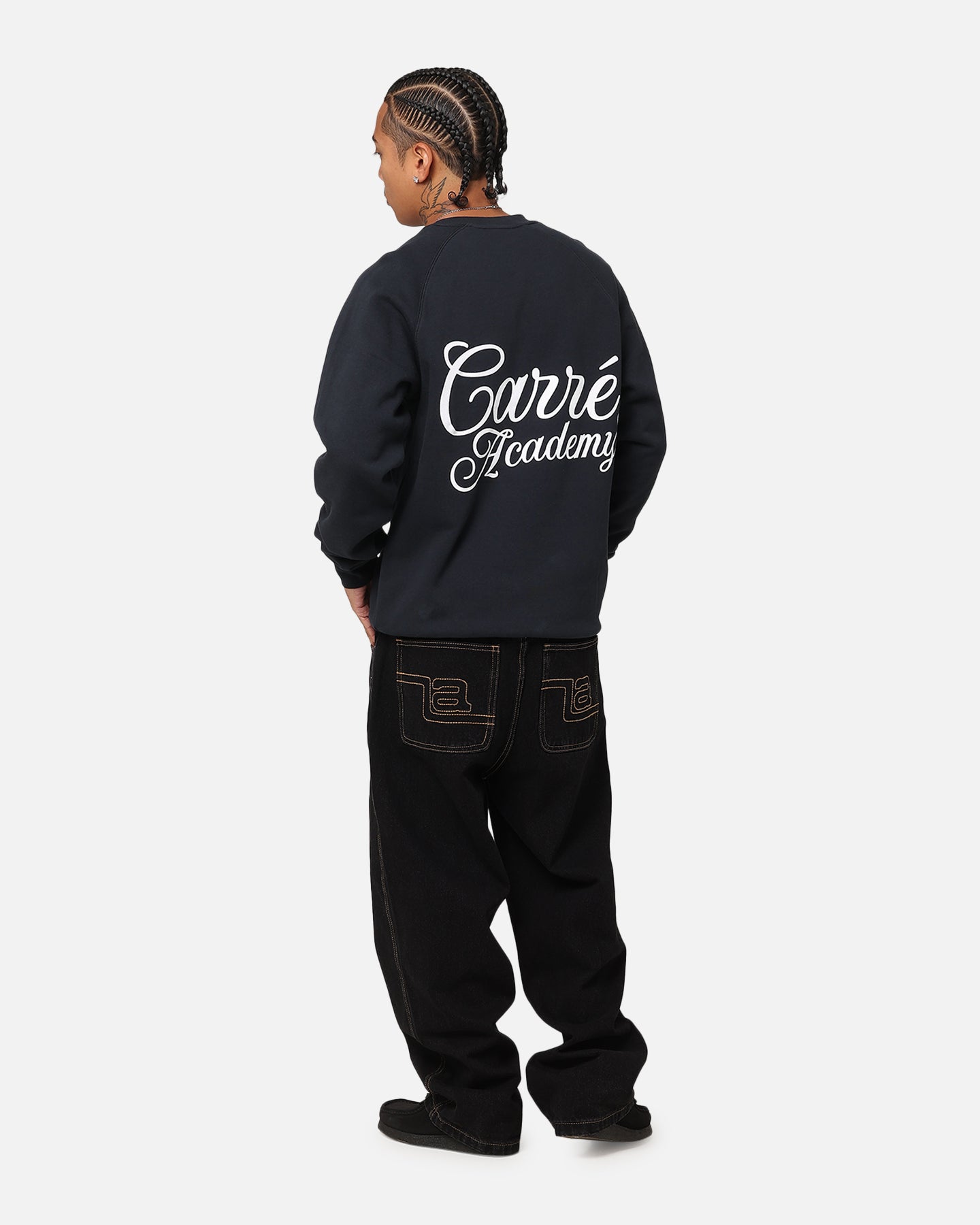 Carre Serif Crewneck Navy