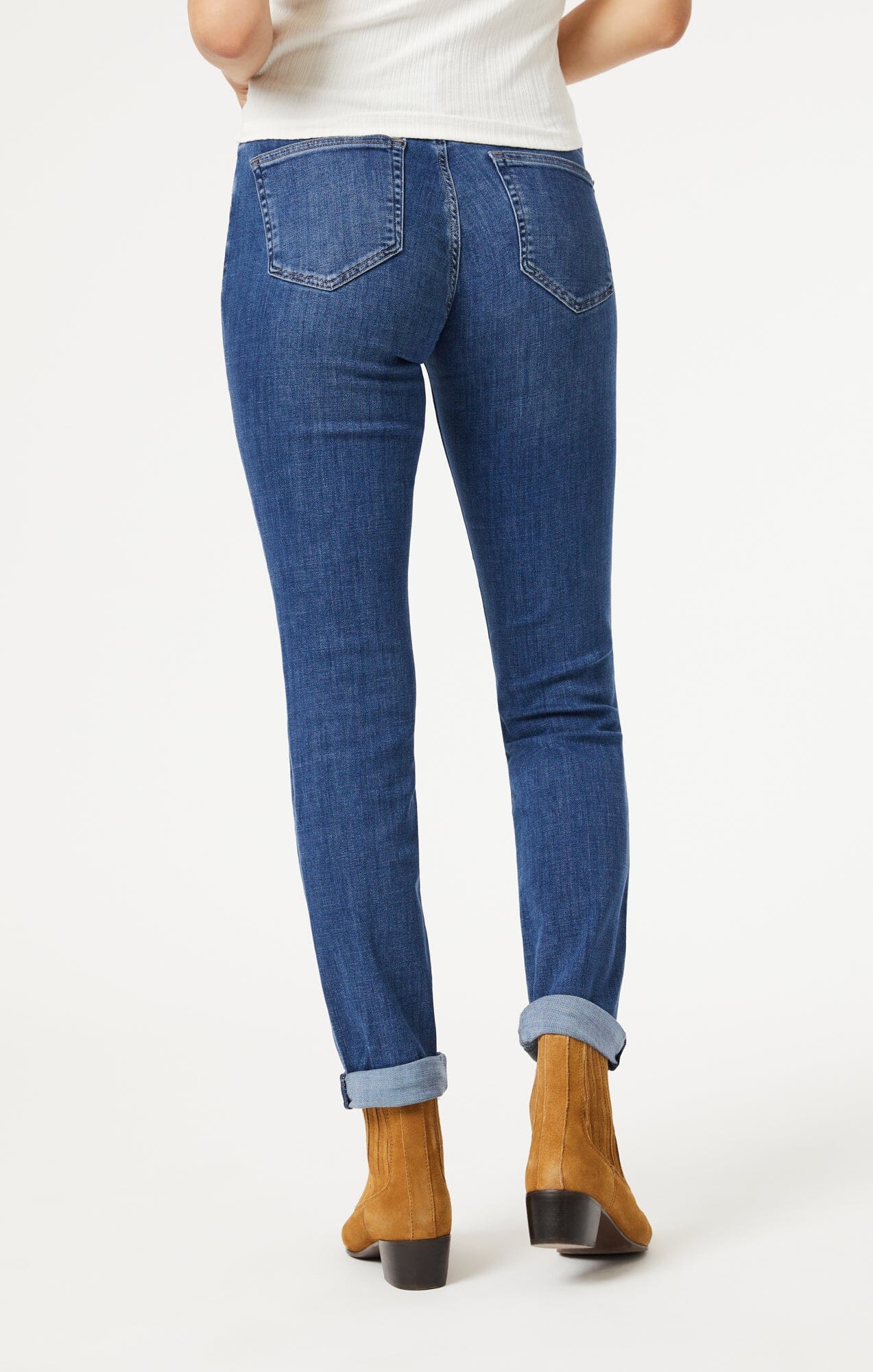 EMMA SLIM BOYFRIEND IN DARK BRUSHED FEATHER BLUE