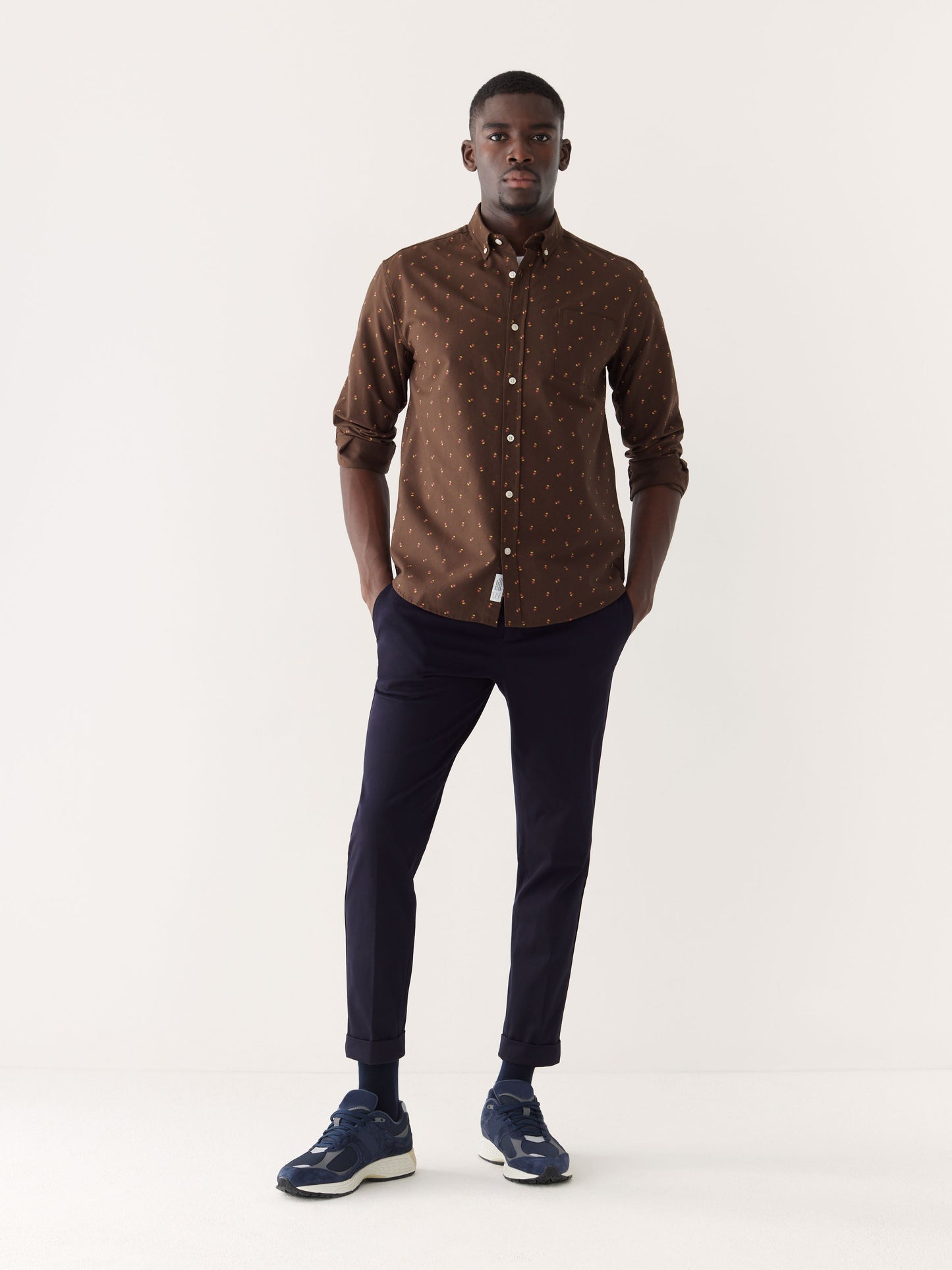 The Printed Jasper Oxford Shirt in Café