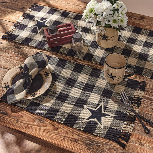 Wicklow Star Yarn Placemat - Black (set of 4)