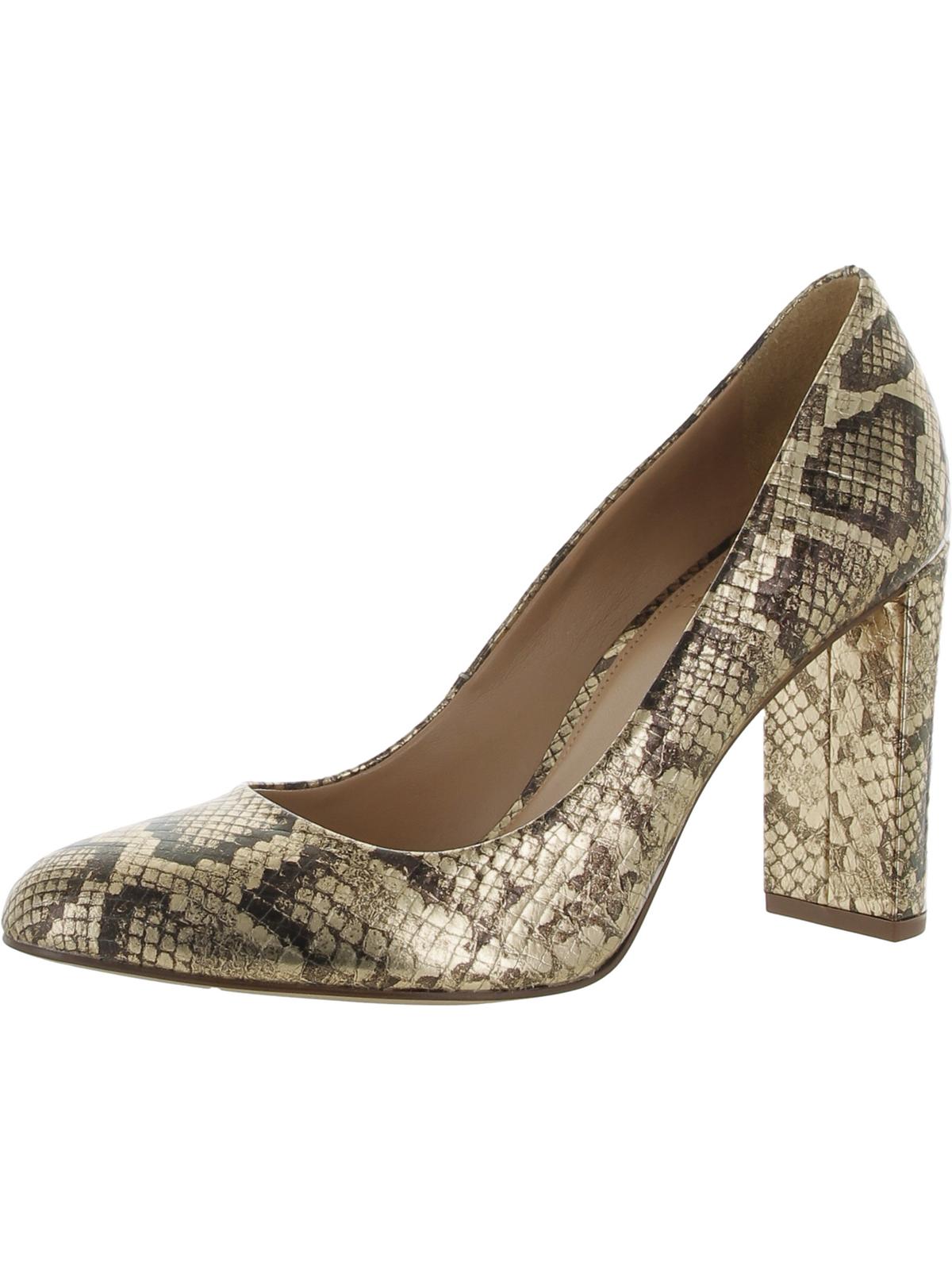 Desimmy Womens Snake Print Pumps