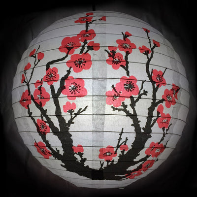 5 PACK | 14" Japanese Plum Tree Paper Lantern