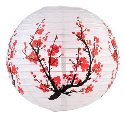 5 PACK | 14" Japanese Plum Tree Paper Lantern