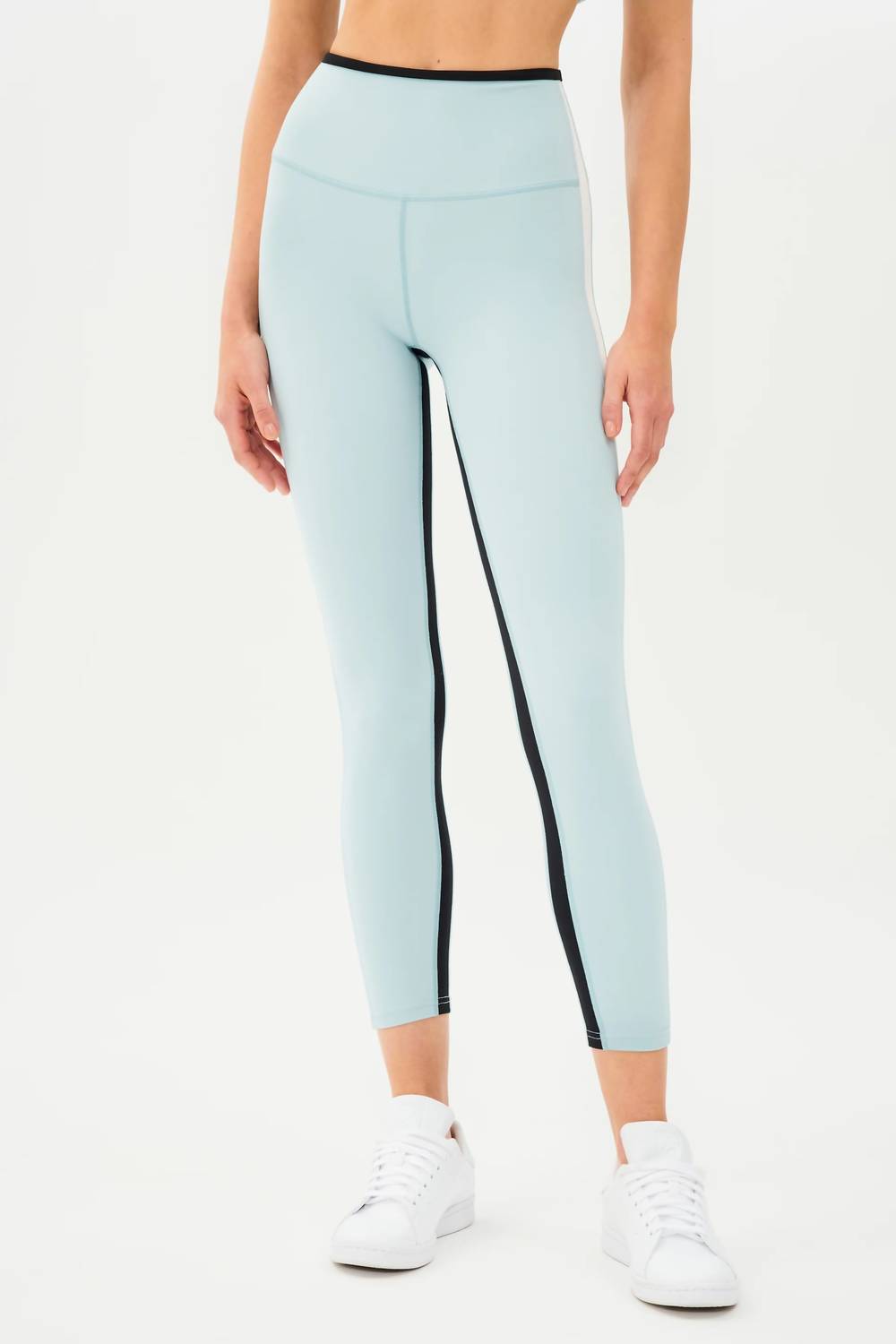 Sam High Waist Rigor 7/8 Leggings In Teal/white