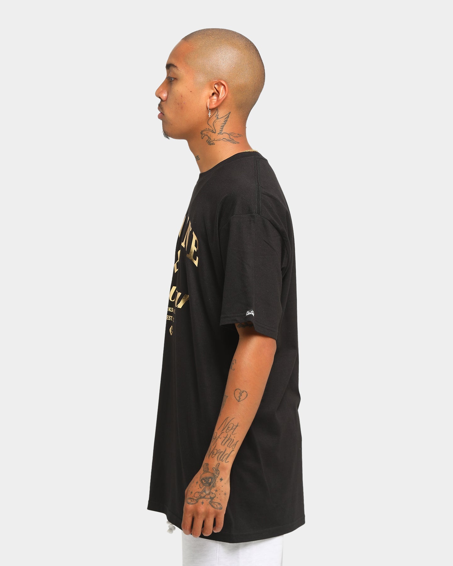 Crooks & Castles Cocaine & Caviar Short Sleeve T-Shirt Black/Gold