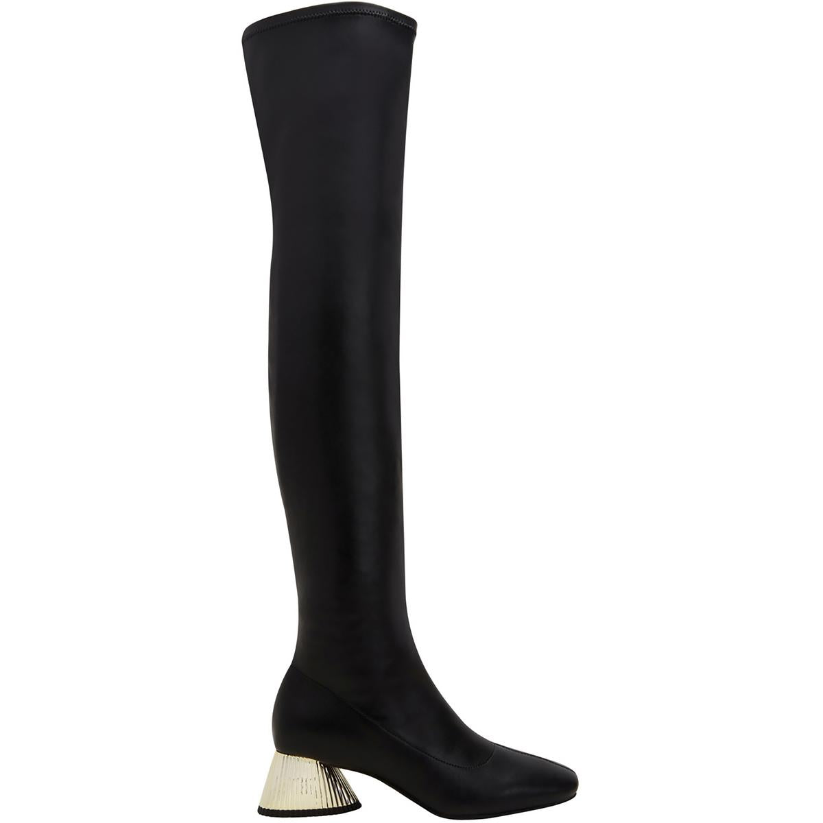 The Clarra Womens Faux Leather Tall Over-The-Knee Boots