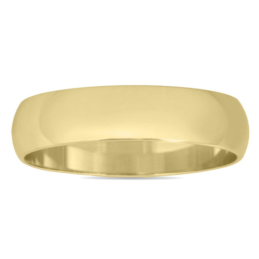 4mm Domed Wedding Band in 10K Yellow Gold