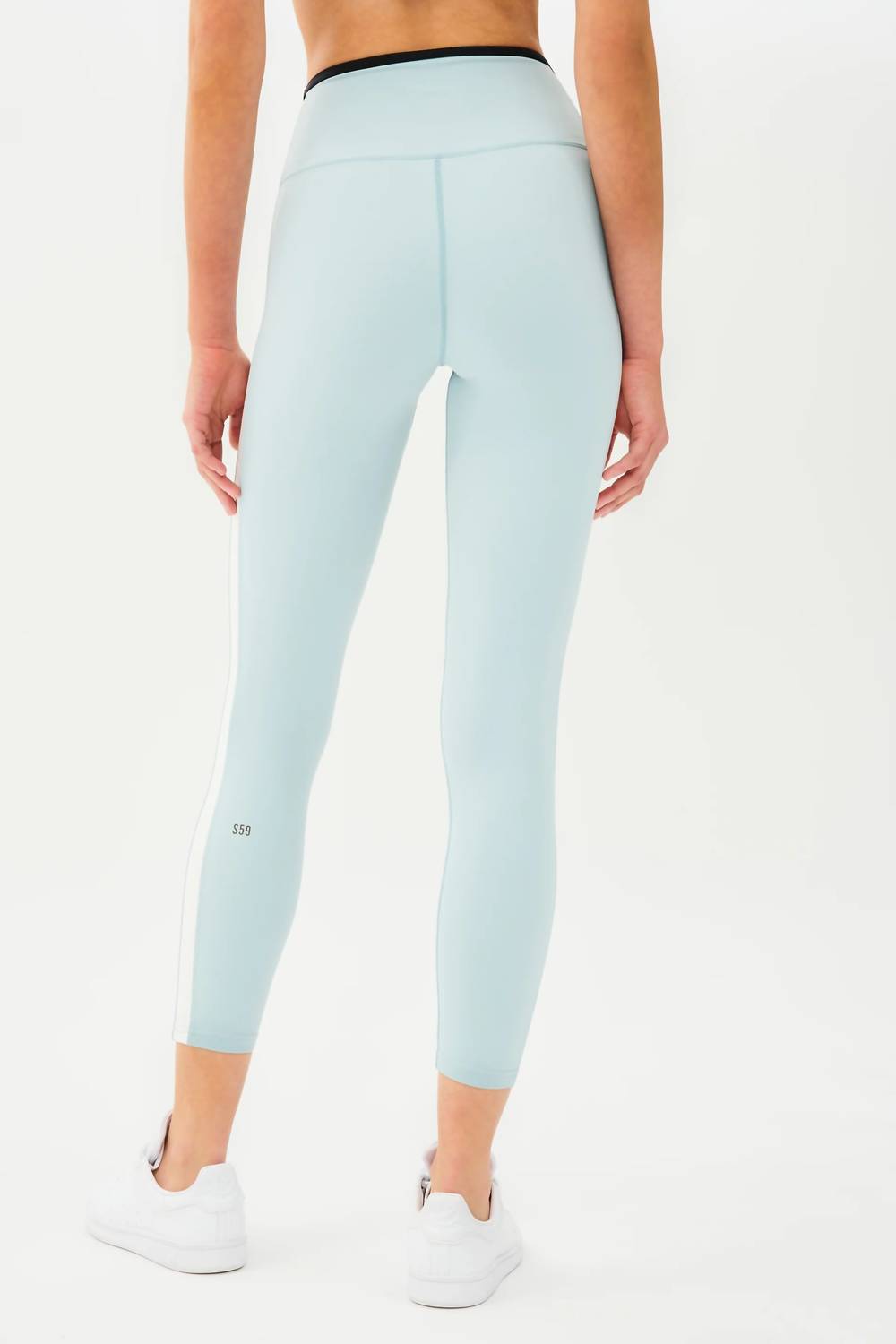 Sam High Waist Rigor 7/8 Leggings In Teal/white