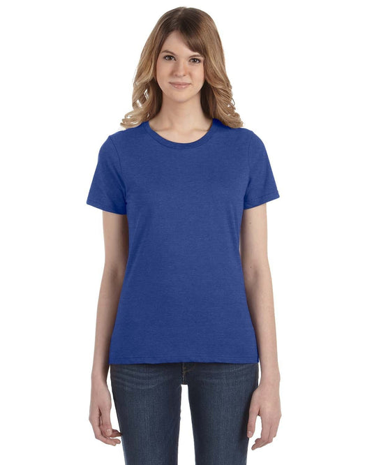 Anvil Ladies Fashion Fit T-Shirt | Heather Blue