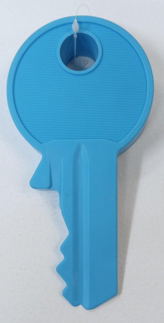 Door Stopper - Sky Blue - Silicone Wedge Decorative Key Shape -  Great for Kids Room, Flexible and Non Scratching, Heavy Duty - Stop Door From Closing