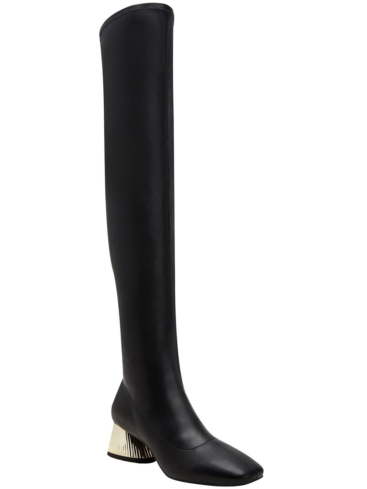 The Clarra Womens Faux Leather Tall Over-The-Knee Boots