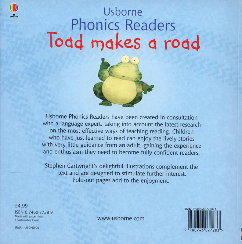 Usborne Phonics Readers - Toad Makes A Road