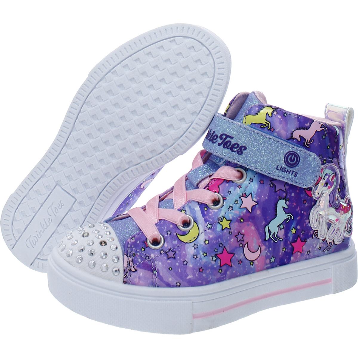 Unicorn Daydream Girls Glitter High Top Light-Up Shoes