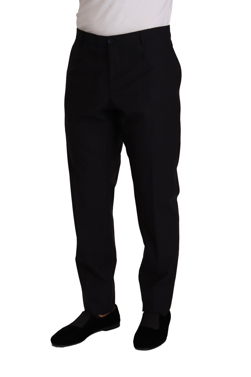 Dolce & Gabbana Elegant   Wool Silk Tuxedo Men's Trousers