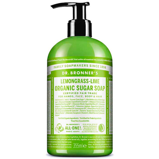 Dr. Bronner's - Organic Sugar Soap 4-In-1 Lemongrass Lime | Multiple Sizes