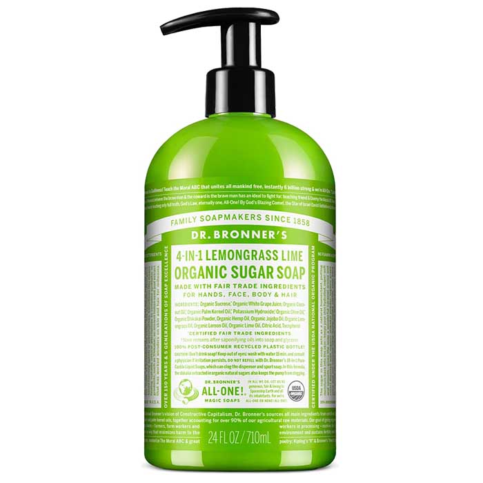 Dr. Bronner's - Organic Sugar Soap 4-In-1 Lemongrass Lime | Multiple Sizes