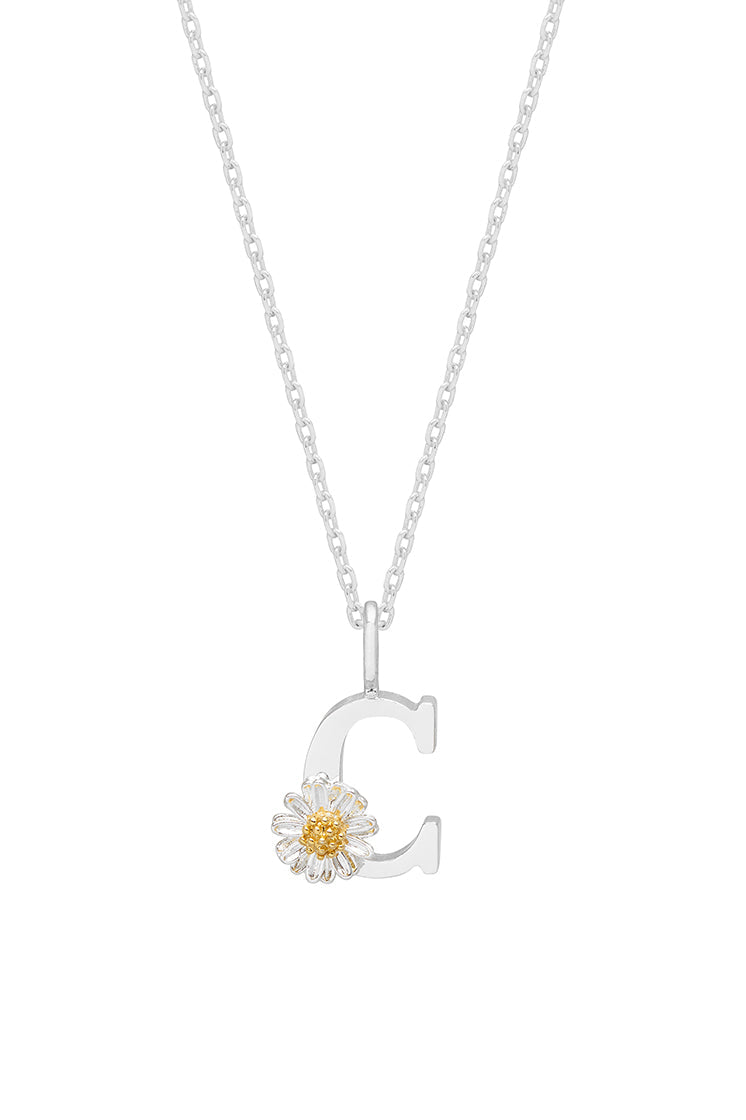 Wildflower Initial Pendant