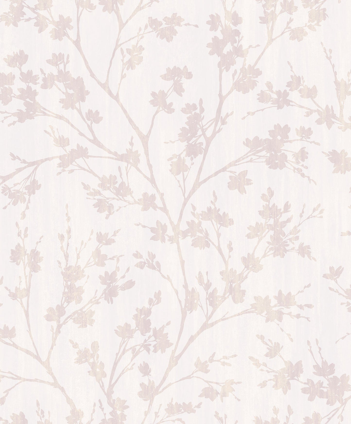 Wispy Branches White Wallpaper from the Secret Garden Collection