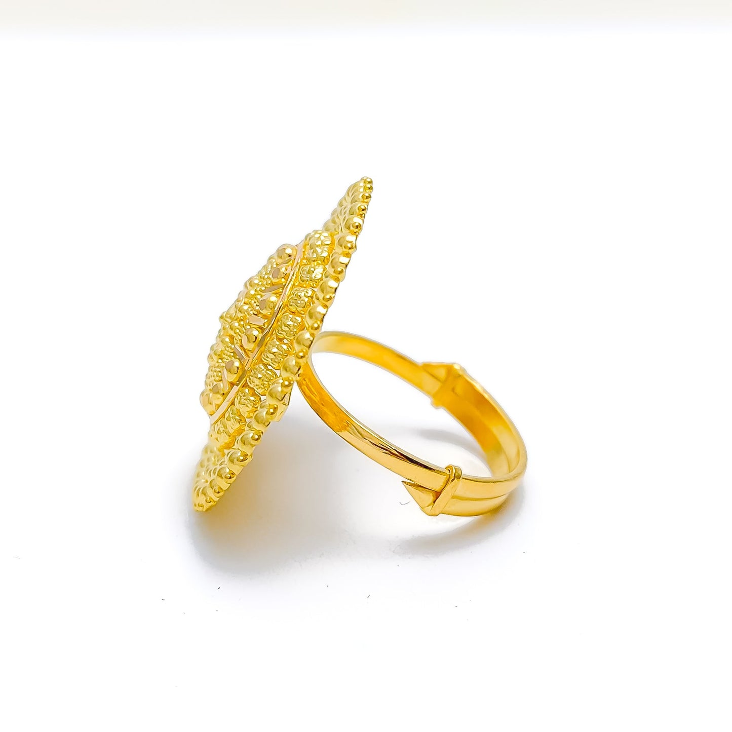 Distinct Beaded 22k Gold Statement Ring