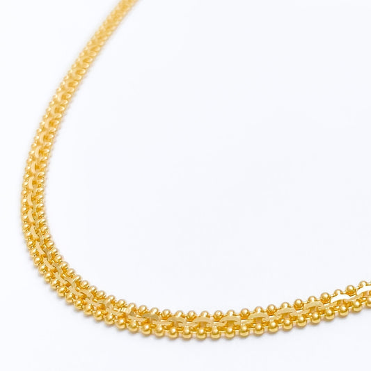 Slender Flat 22K Gold Chain - 18"