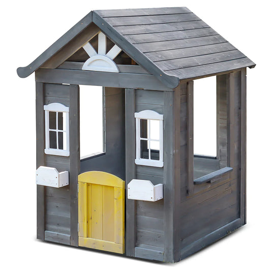 Aiden Cubby House - White/Grey