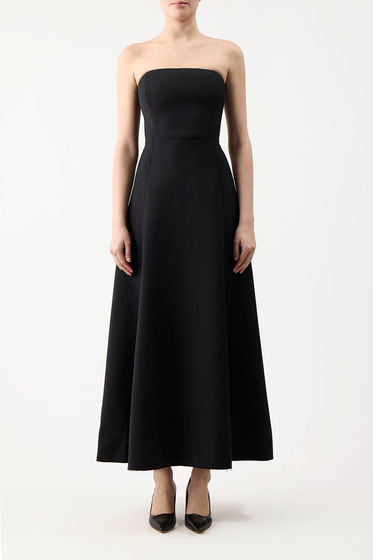 Arion Dress in Black Sportswear Wool