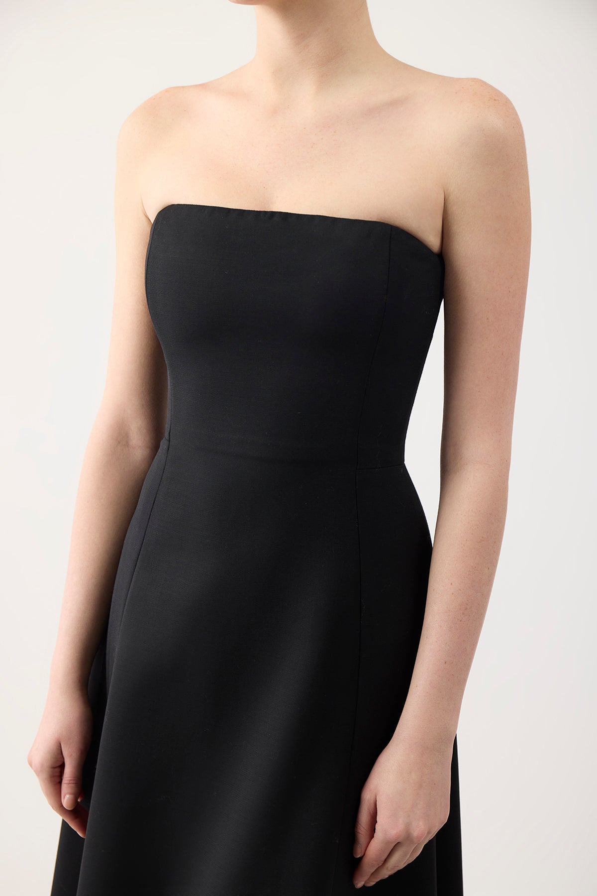 Arion Dress in Black Sportswear Wool