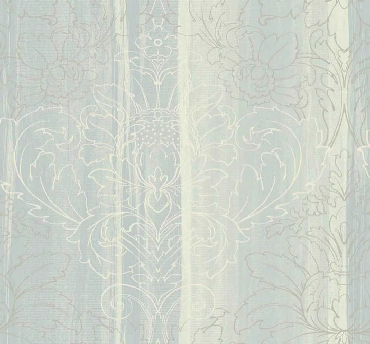 Sample Angel Turquoise/Silver Wallpaper from the Providence Collection