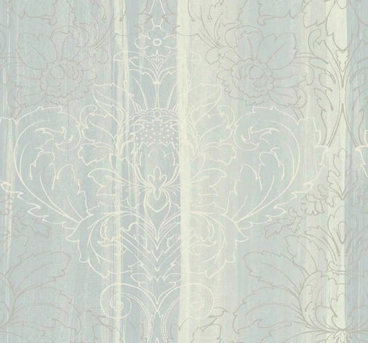 Sample Angel Turquoise/Silver Wallpaper from the Providence Collection