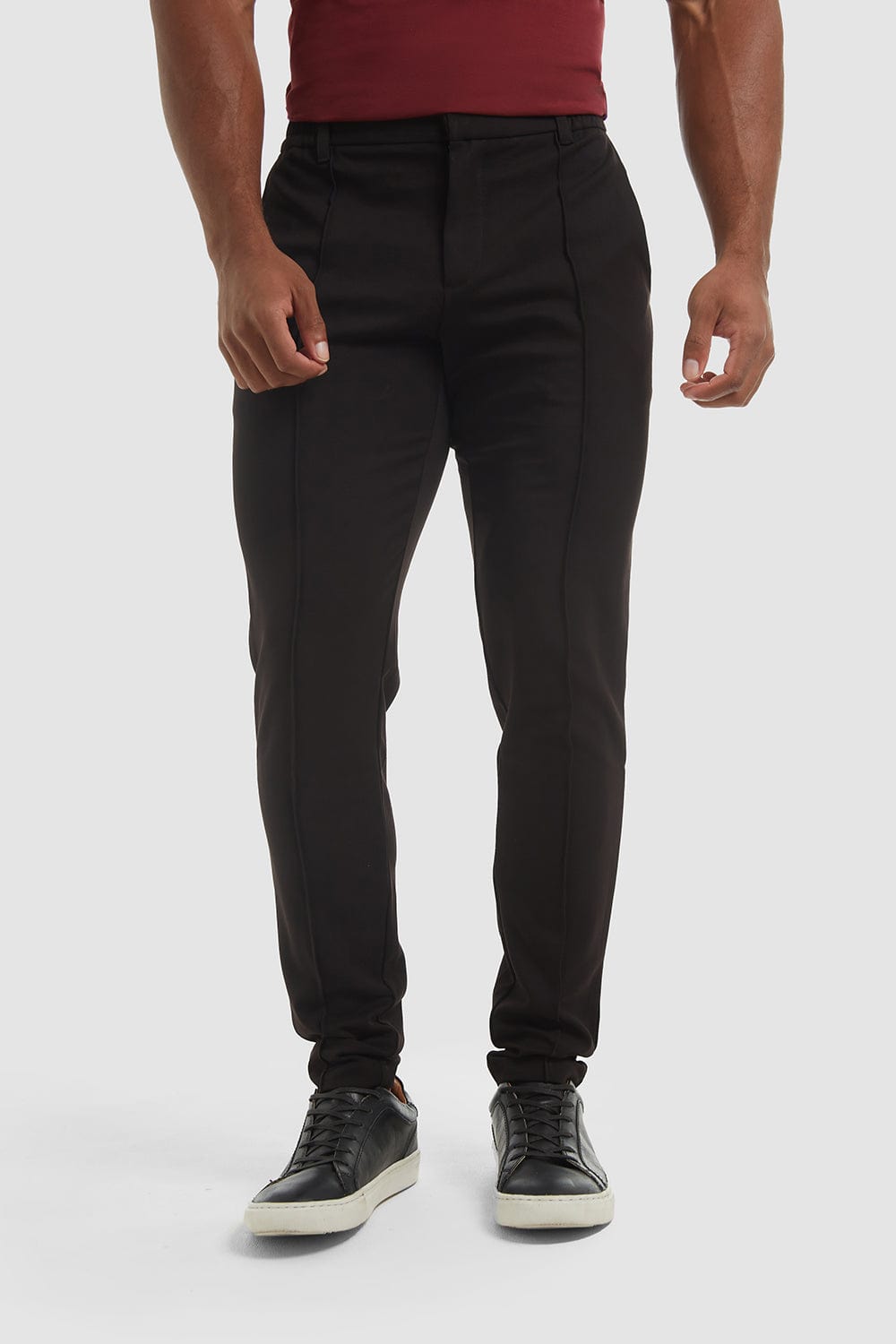 Stitched Crease Pants in Black