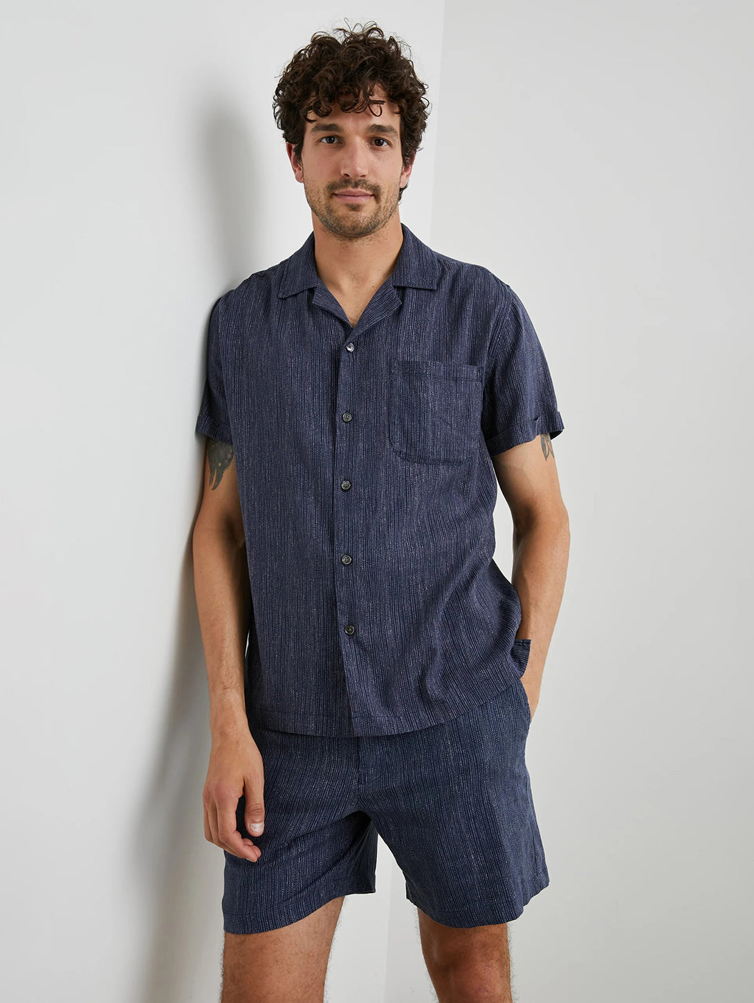 Waimea Short Sleeve Shirt - Matrix Navy Pearl