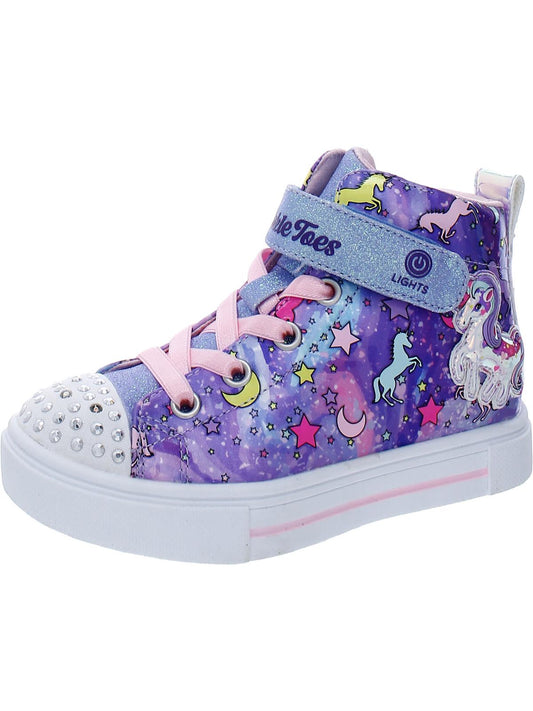 Unicorn Daydream Girls Glitter High Top Light-Up Shoes