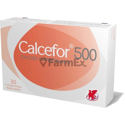 Calcefor Carbonato de Calcio 500 mg x 30 comprimidos susc-1 de 2 meses