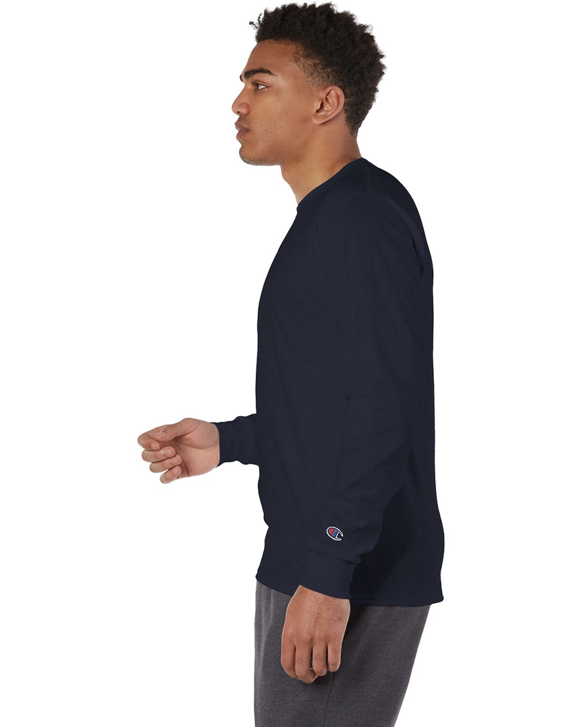 Champion Long Sleeve Tagless T-Shirt | Navy