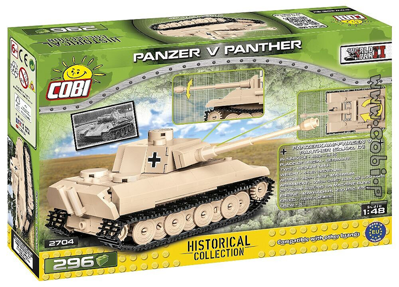 Cobi World War II - Panzer v Panther Tank 1:48 Scale 294 pieces