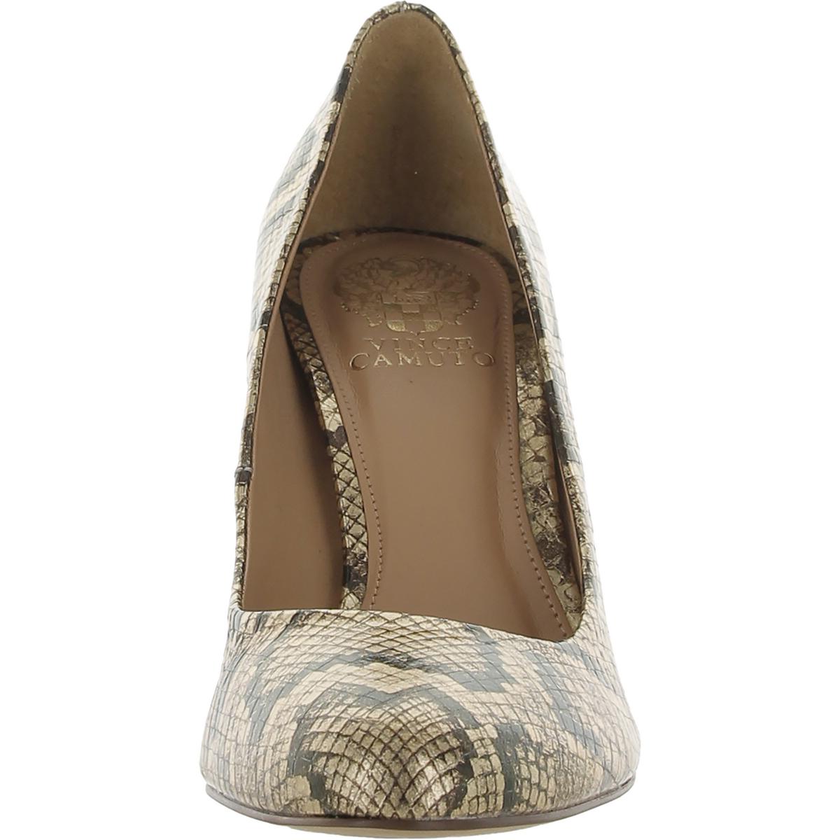 Desimmy Womens Snake Print Pumps