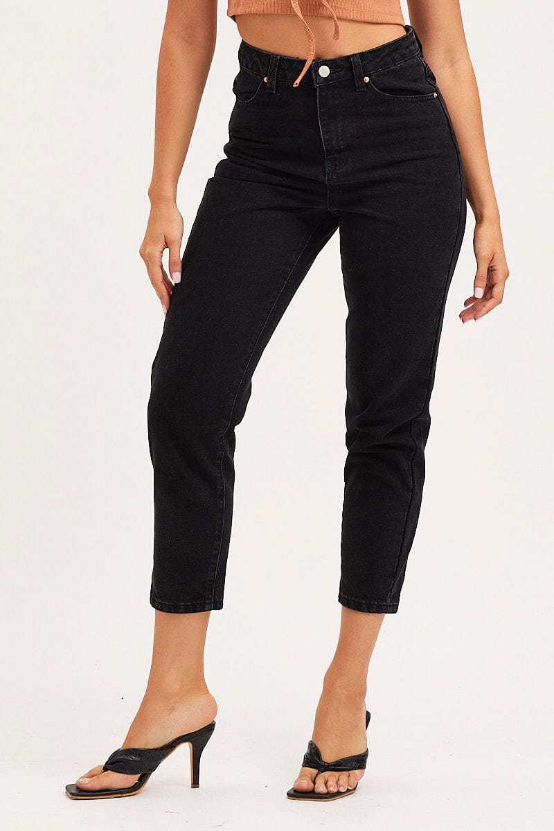 Black Mom Jeans High Rise