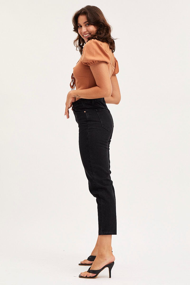 Black Mom Jeans High Rise