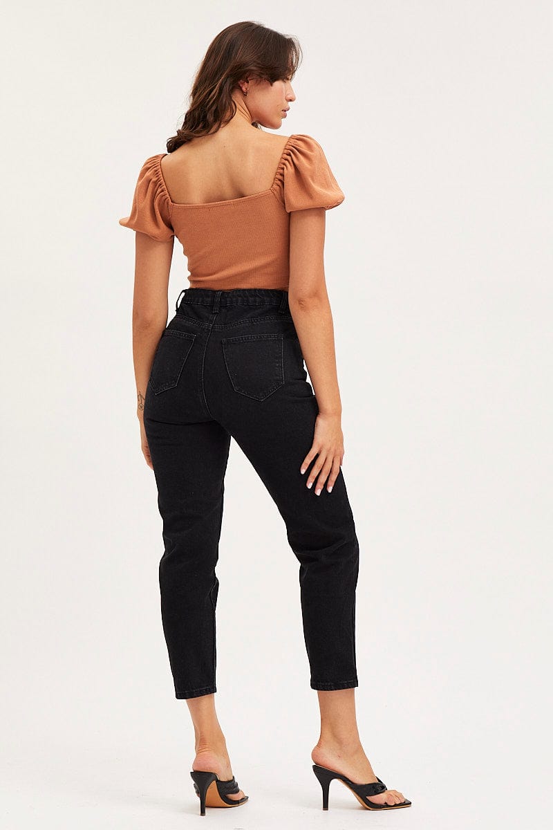 Black Mom Jeans High Rise