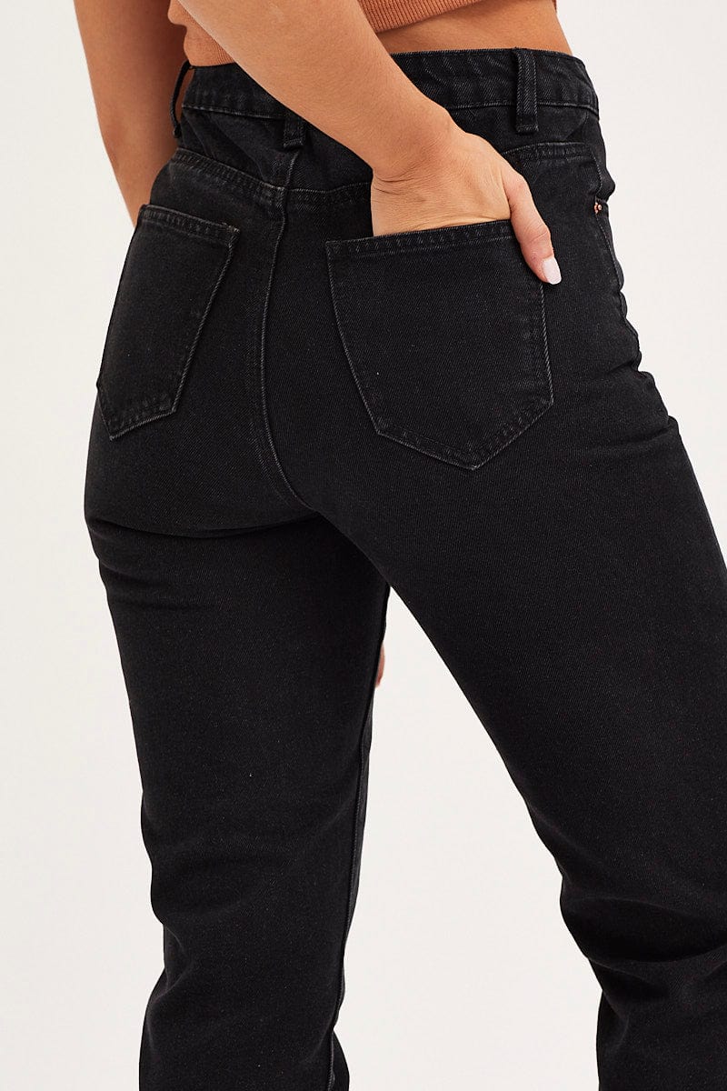 Black Mom Jeans High Rise